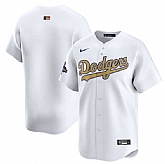 Men's Los Angeles Dodgers Blank White 2025 Gold Collection Limited Stitched Jersey Dzhi,baseball caps,new era cap wholesale,wholesale hats